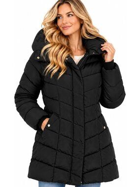 Women's Long Parka Jacket - Midweight Insulated Winter Coat for Cold Weather